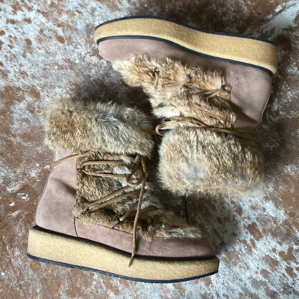 PALOMA BARCELÓ Kansas Rabbit Fur Wedge